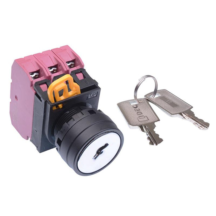 YW1K-3AE03 22mm 3 Position Maintained Key Switch 3NC IP65 IDEC