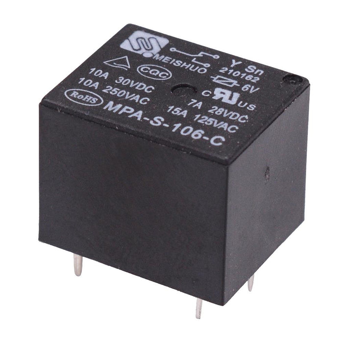 6V Mini Power PCB Relay SPDT 15A MPA-S-106-C