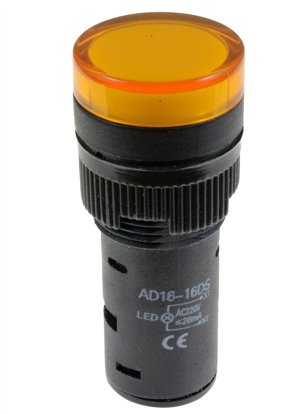Yellow 16mm LED Pilot Indicator Light 220V — Switch Electronics | Your ...