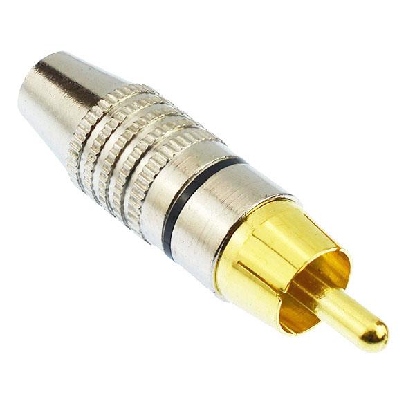 Black Gold Plated RCA Phono Plug