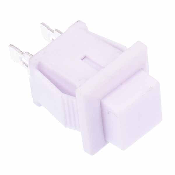 White Square Momentary Off-(On) Push to Make Switch 1A SPST