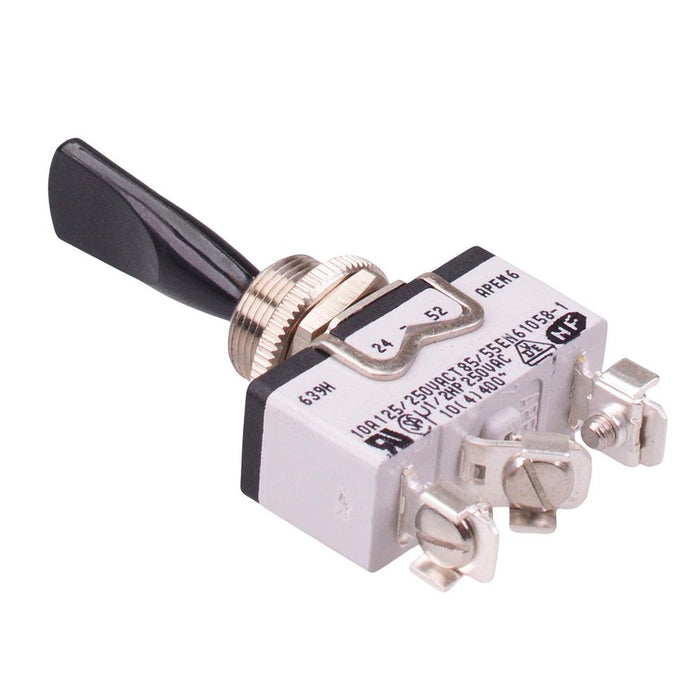 639HX2595 On-Off-On Black Duckbill Lever 12mm Toggle Switch SPDT 15A APEM