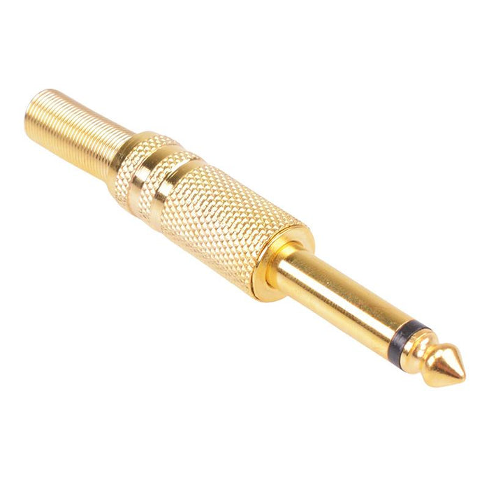 6.35mm Mono Plug Gold Plated Metal Housing