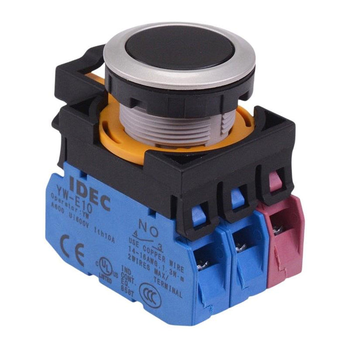 CW4B-A1E21B  Black Metallic Maintained Push Button Switch 2NO-1NC IP65 IDEC