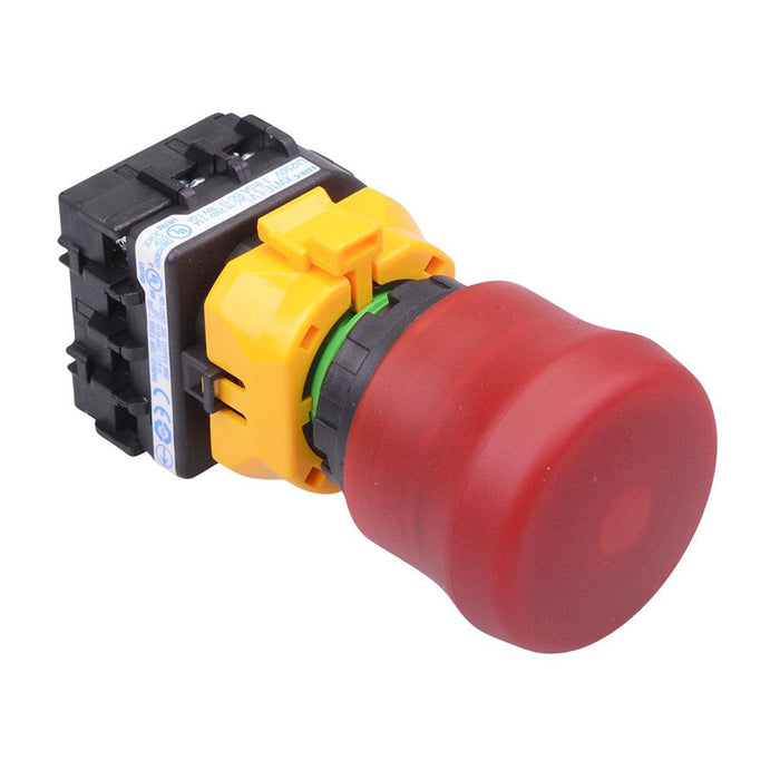 XW1E-LV4TG02Q4MFR 24V illuminated 22mm Emergency Stop Switch 2NC IDEC