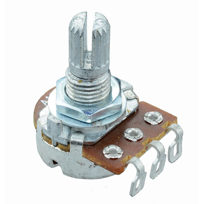 50k 16mm Logarithmic Splined Potentiometer Solder Lugs