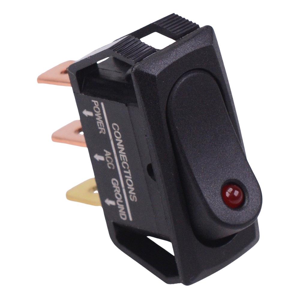 Red 12V LED Rectangle Rocker Switch 25A SPST R13-242L-01 — Switch ...