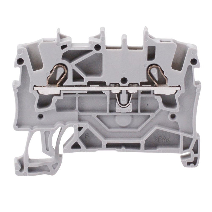 2001-1201 WAGO Grey 2-Way DIN Rail Mount Terminal Block 2.5mm² 17.5A