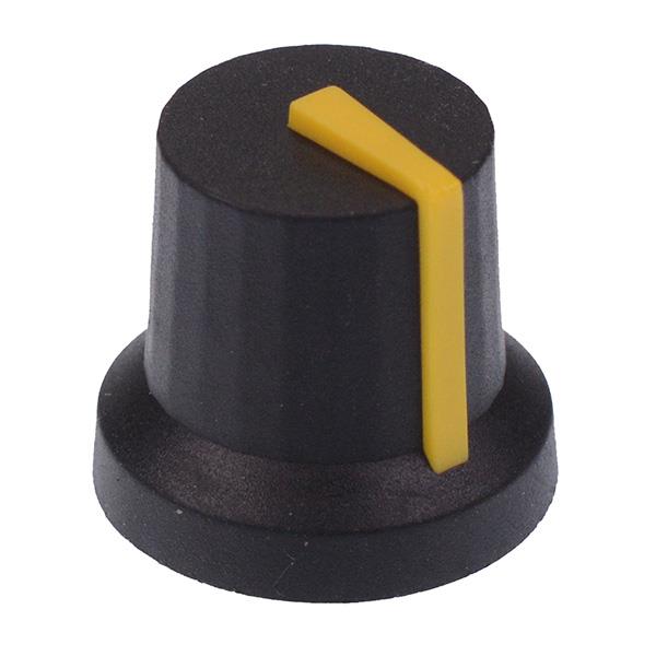 Yellow Soft Touch 6mm Splined Knob K87MBR