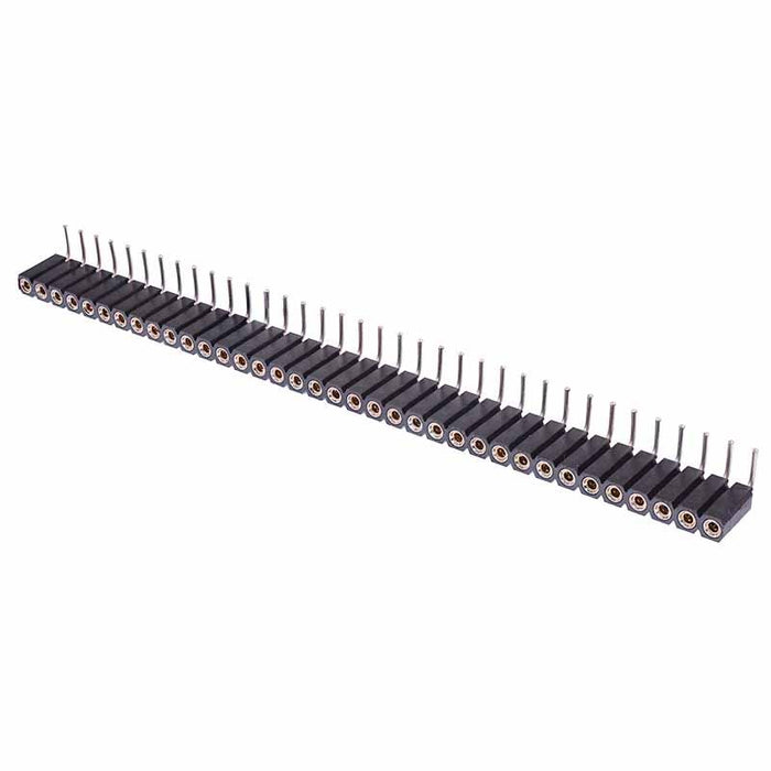 36 Pin SIL Turned Pin Right Angle Socket Connector 2.54mm
