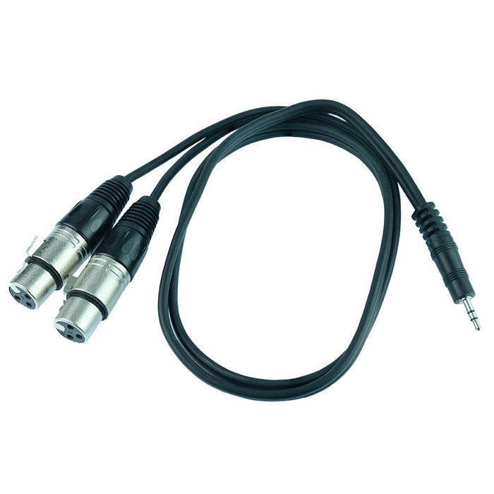 3M 3.5mm Stereo Plug to 2 x XLR Female Socket Lead