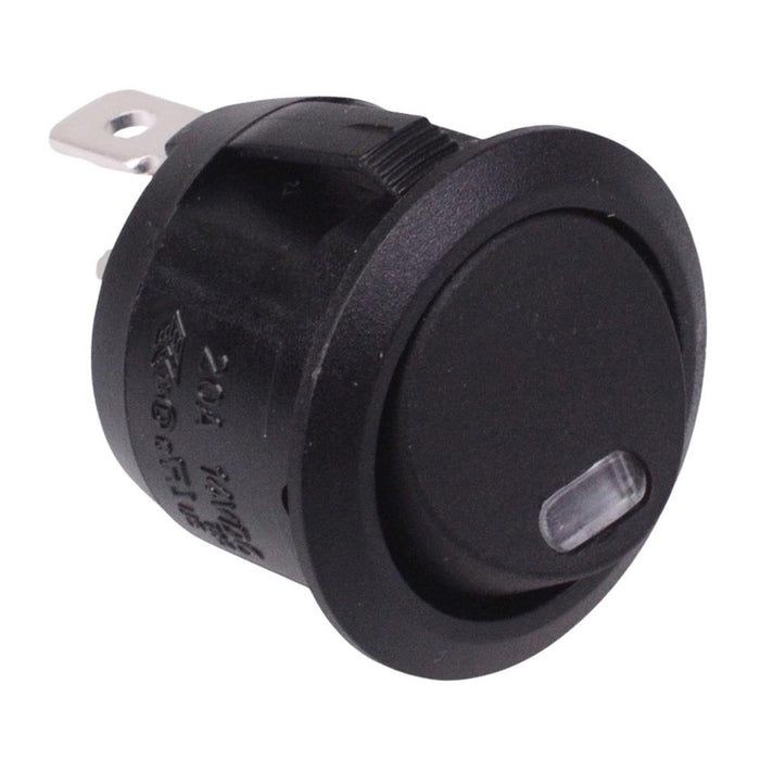 Red LED 12V 20mm Round Rocker Switch SPST 20A R13-112L-02