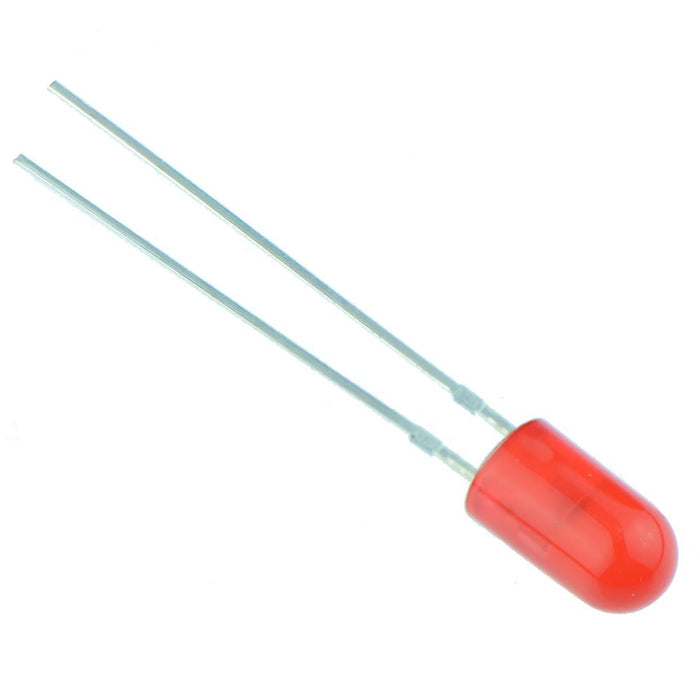 Red 5mm Flangeless LED Diffused Lens 20° 50mcd