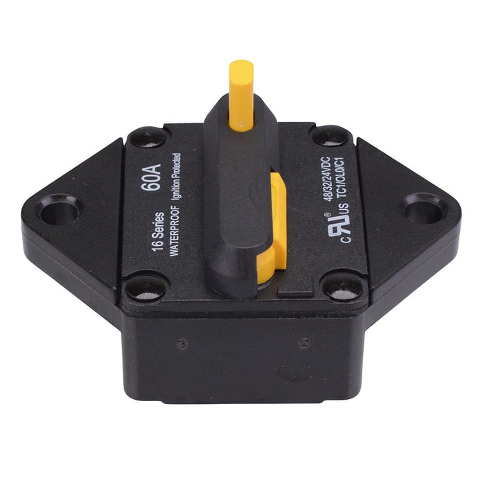 60A Panel Mount Switchable Manual Reset On-Off Circuit Breaker IP66