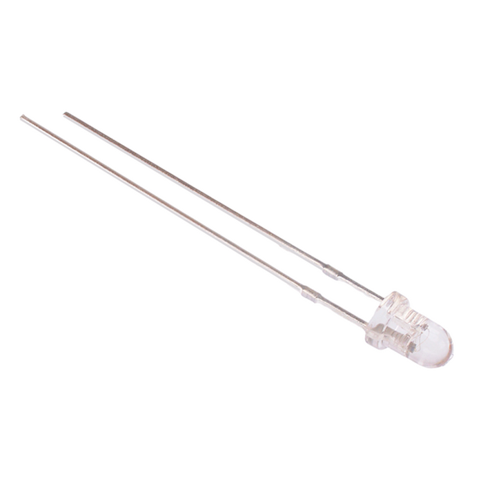 White 3mm Flickering LED Clear Lens