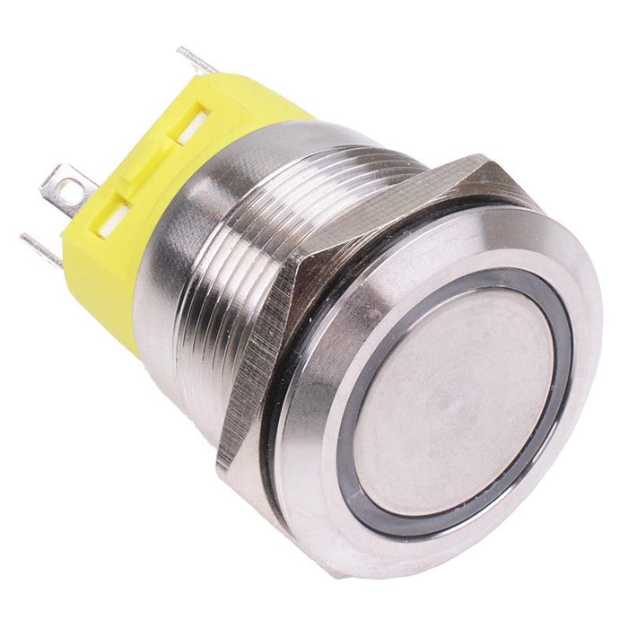 Red LED On-(On) Momentary 22mm Vandal Resistant Push Switch NO/NC