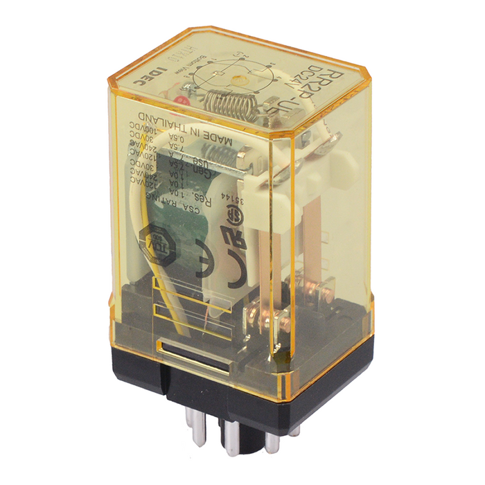 RR2P-ULDC24V 24VDC PCB Power Industrial Relay Indicator 10A DPDT IDEC