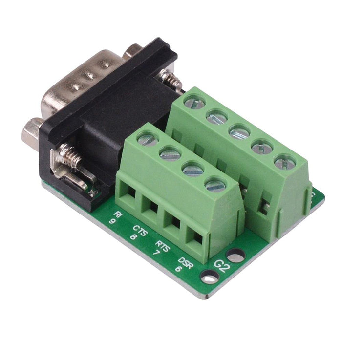 9 Way Male D Sub Connector with Terminal Blocks