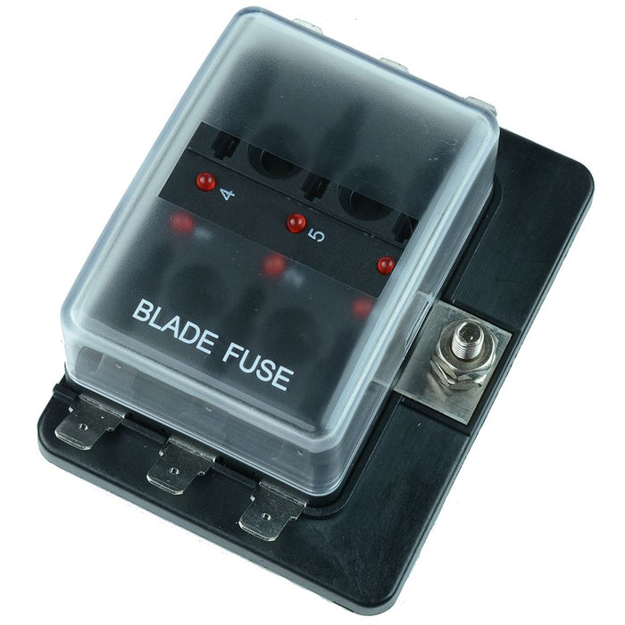 Standard Blade 6 Fuse Holder with LED Status Indicator 100A SCI R3-76-01-3L106