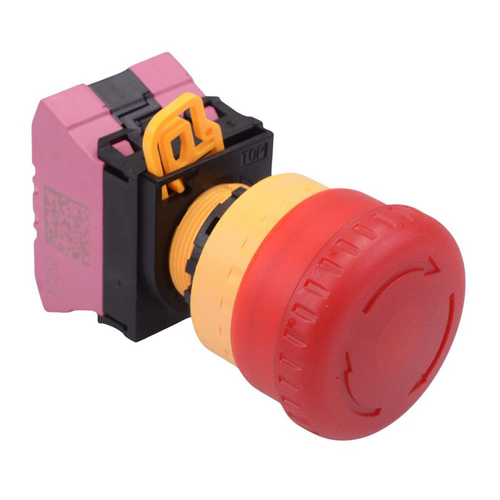 YW1L-V4P02Q4R 24V illuminated 22mm Emergency Stop Switch Push-In Terminals 2NC IDEC