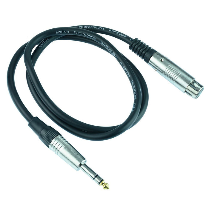 2M 6.35mm Stereo Plug to XLR Female Socket Lead
