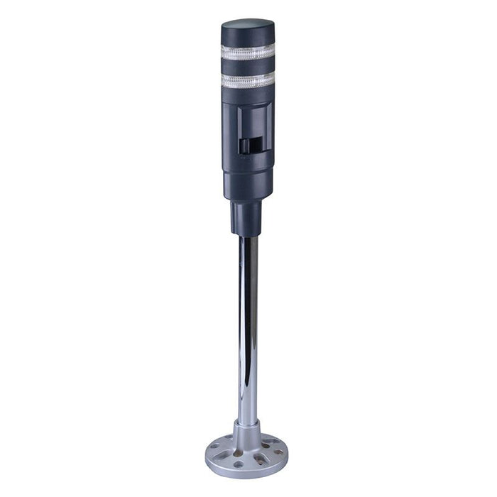 LD6A-2PZQB-RSC Red/Blue Clear Lens Stack Light LED Tower with Sounder & Flasher Pole Mount 24VAC/DC IDEC
