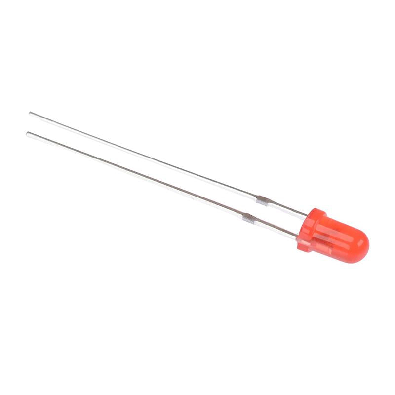 Red 3mm Diffused Round LED 60° 500mcd — Switch Electronics | Your One ...
