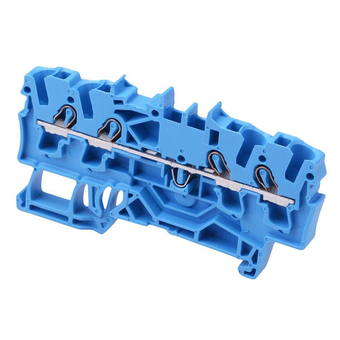 2002-1404 WAGO Blue 4-Way DIN Rail Mount Terminal Block 4mm² 24A