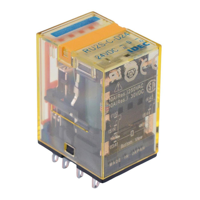 RU2S-C-D24 24VDC Plug In Power Relay 10A DPDT IDEC