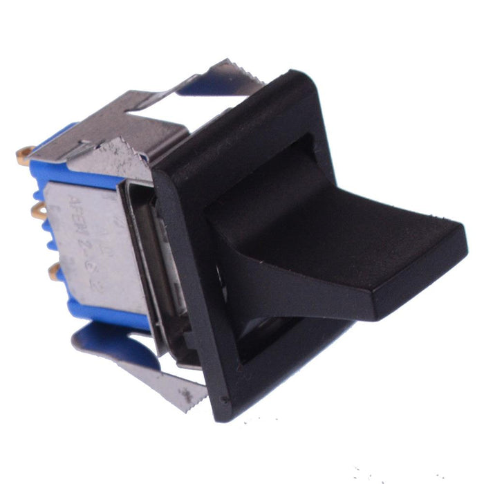 7639AD Black Paddle On-Off-On Snap-In Rocker Switch SPDT 4A 30VDC