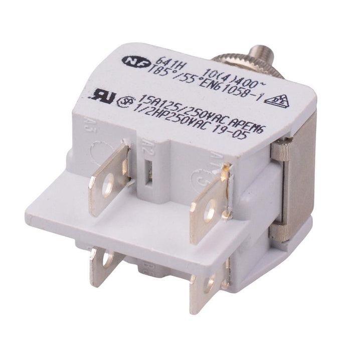 641H/2X2330 APEM On-Off 12mm Toggle Switch DPST 15A 250VAC