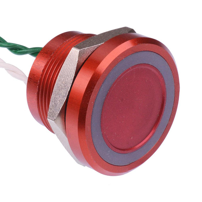 PBARZLF6000Y0S APEM Red LED Latching NO 22mm Piezo Switch Prewired IP68