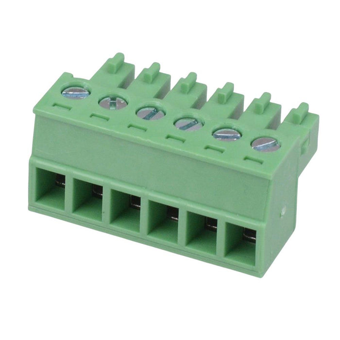6-Way 3.81mm Right Angle Pluggable Terminal Block 8A 300V