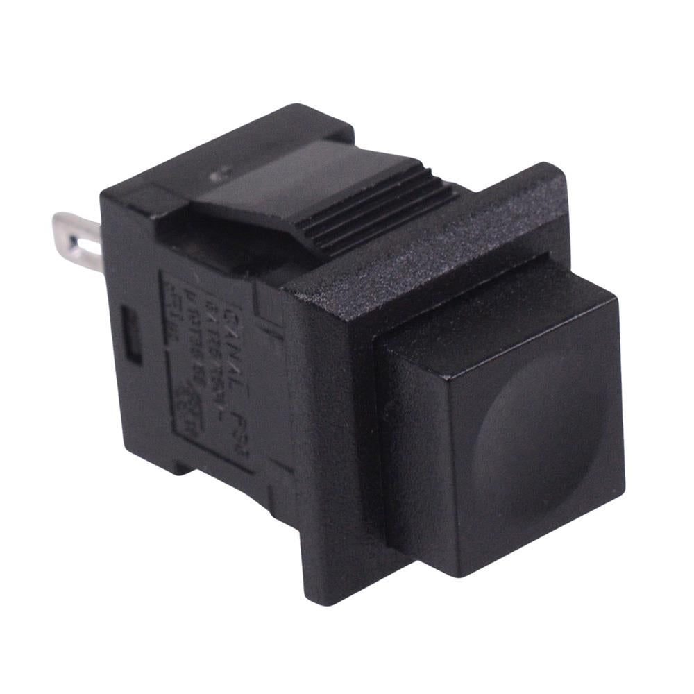 Black On-Off Latching Square Push Button Switch SPST 6A — Switch ...