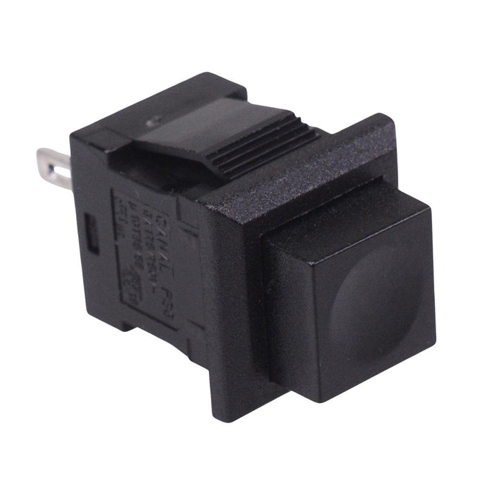 Black On-Off Latching Square Push Button Switch SPST 6A — Switch ...