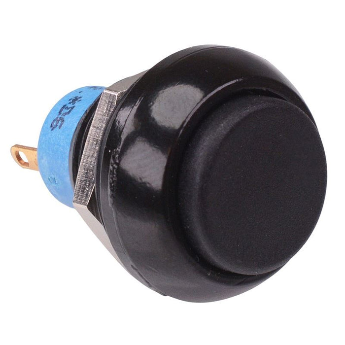 IPP3SAD2 APEM Black Momentary 12mm Push Button Switch Flat Actuator SPST IP67