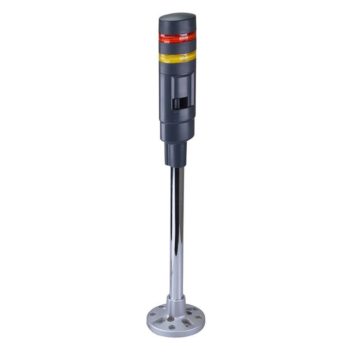IDEC LD6A-2PZQB-RY Red/Yellow Stack Light LED Tower with Sounder & Flasher Pole Mount 24VAC/DC