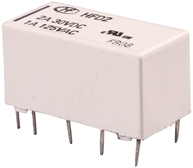 12V Miniature Latching Relay DPDT HFD2/012-S-L2