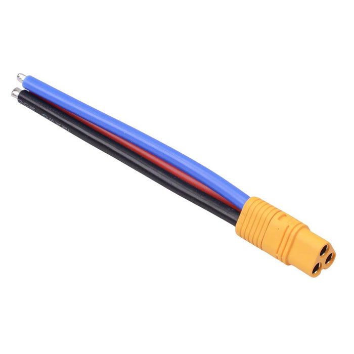 Prewired Female MT60 3 Pin Connector Gold Plated 30A 10cm AMASS