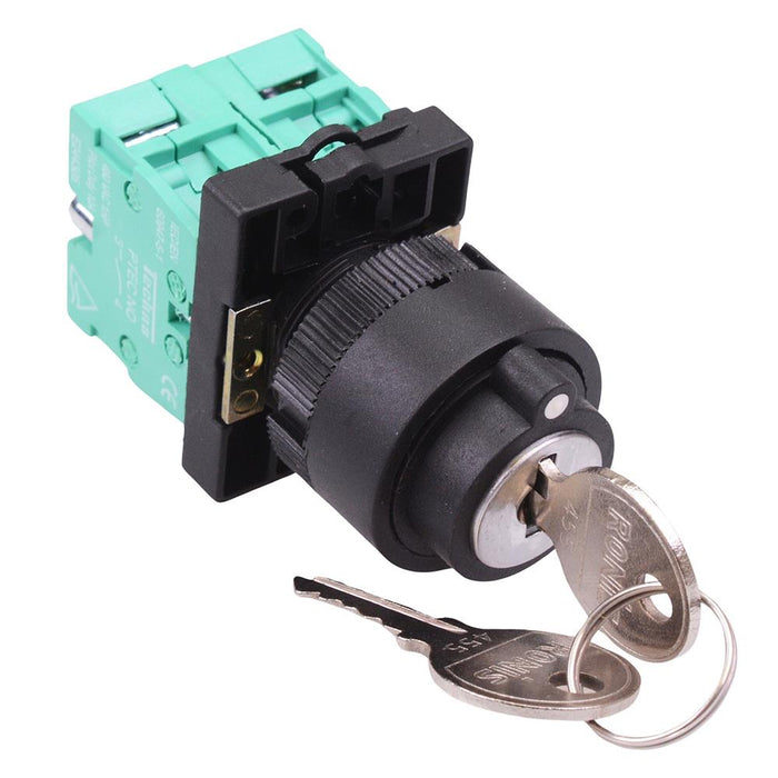 Techna PtecK2CRL 2 Position Plastic Key Switch 10A 2NO