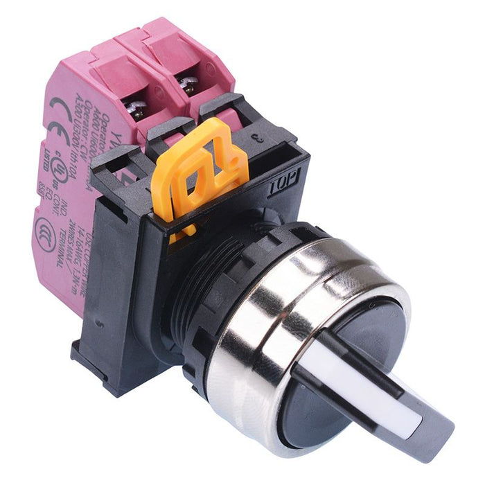 YW4S-3E02N1 22mm Metal Bezel 3 Position Maintained Selector Switch 2NC IP65 IDEC