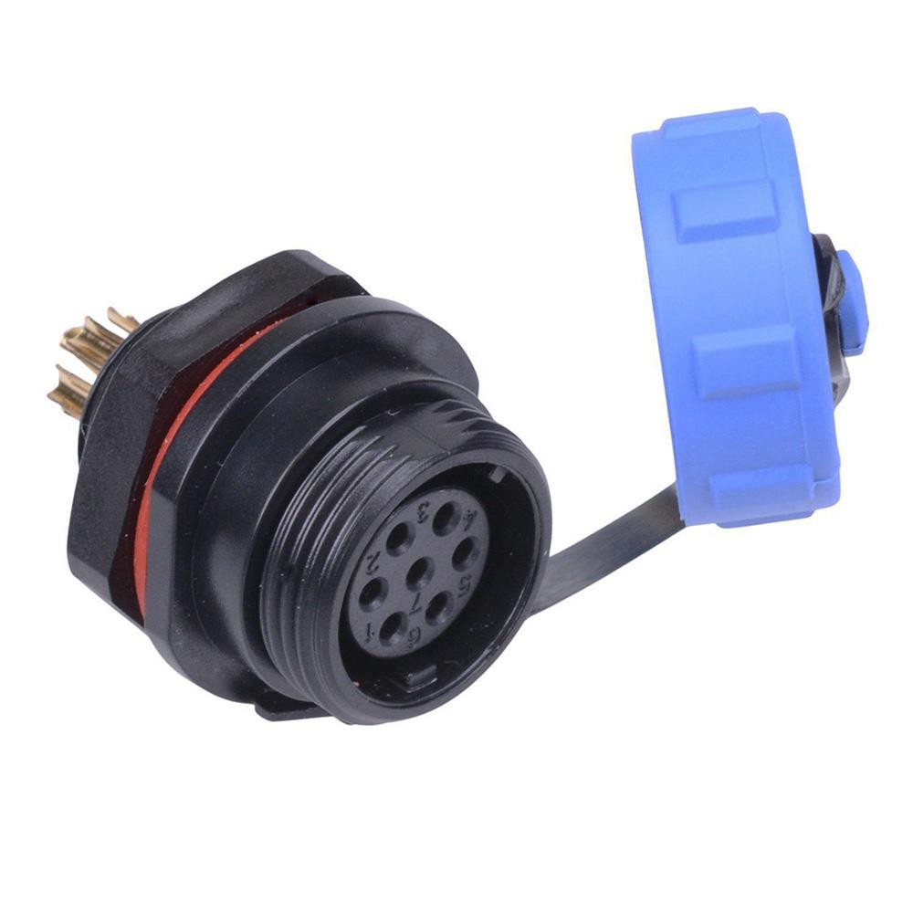 7 Pin Waterproof W13 Female Socket Panel Mount Connector IP68 — Switch ...