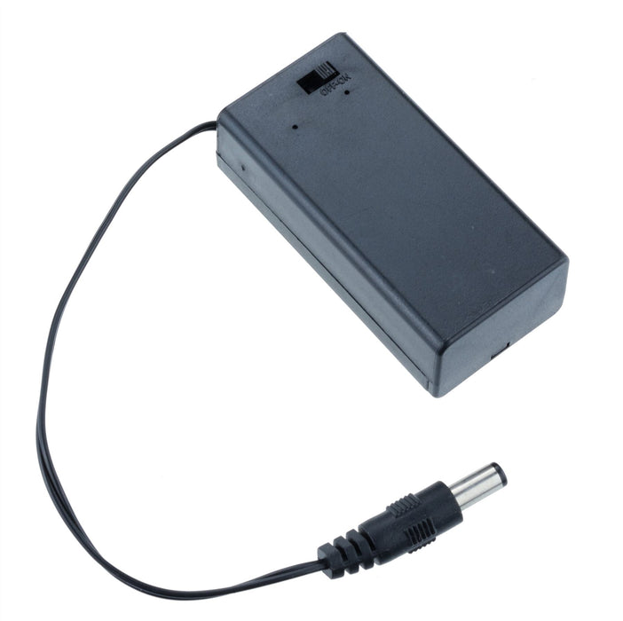 PP3 Enclosed Battery Holder with 2.1mm Plug