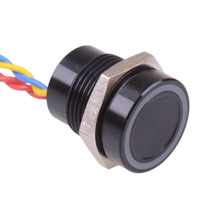 PBAR1AF2000A0W APEM White LED 5VDC Momentary NO 16mm Piezo Switch Prewired IP68