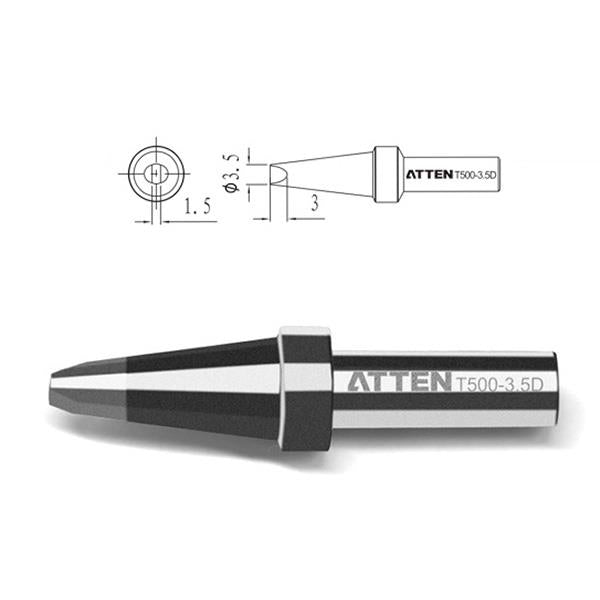 T500-3.5D 3.5mm Chisel Soldering Iron Tip ATTEN