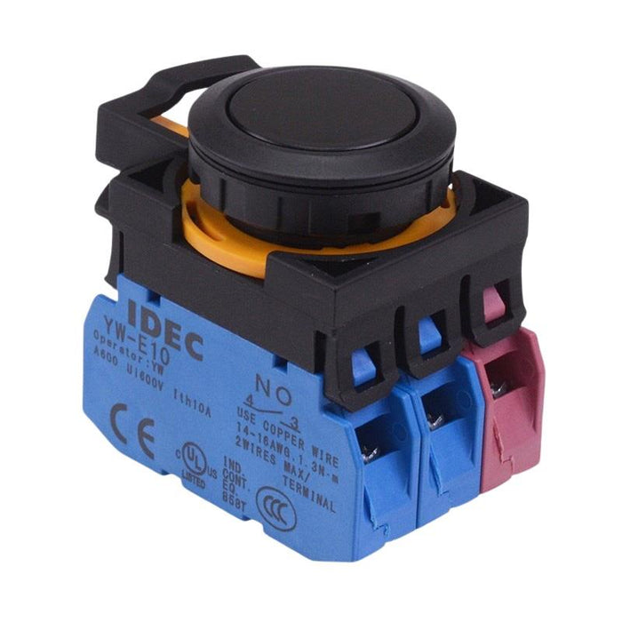 CW1B-M1E21B  Black Momentary Push Button Switch 2NO-1NC IP65 IDEC