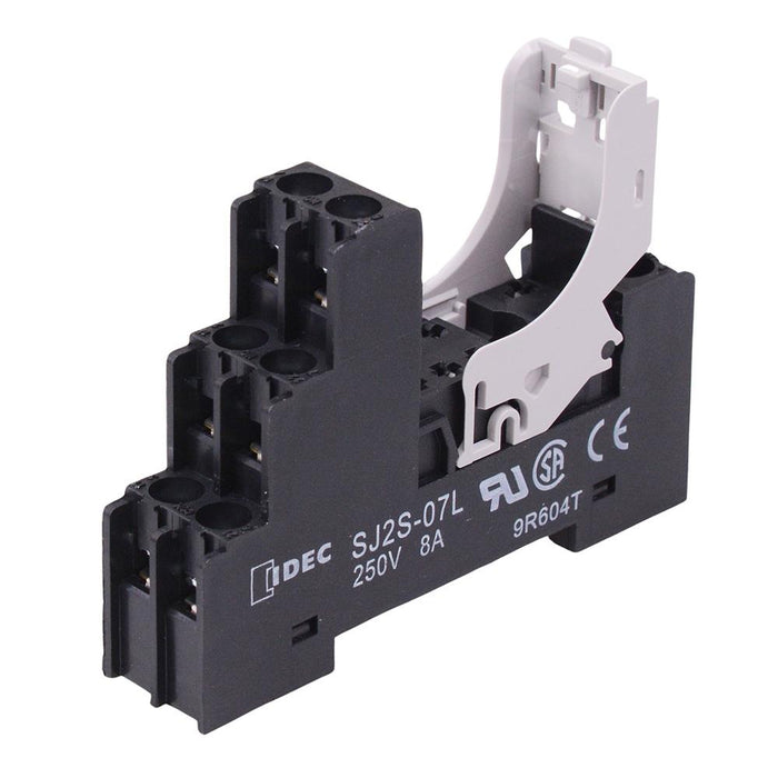 SJ2S-07L Screw Terminals DIN Mount Relay Socket for 2 Pole RJ2S Relays IDEC