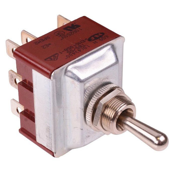 659H/2 APEM On-Off-On 12mm Toggle Switch 3PDT 15A