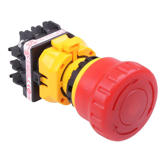 XW1E-TV403Q4MR illuminated 22mm Emergency Stop Switch 3NC IDEC