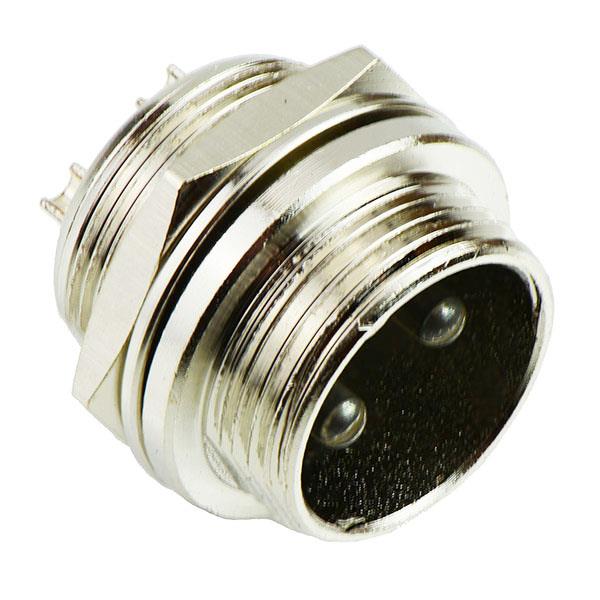 2 Way Male M16 Metal Circular Connector Socket